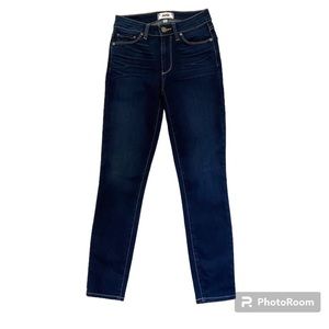 Paige Hoxton Ankle High Rise Abkle Skinny Dark Wash Jeans Size 24